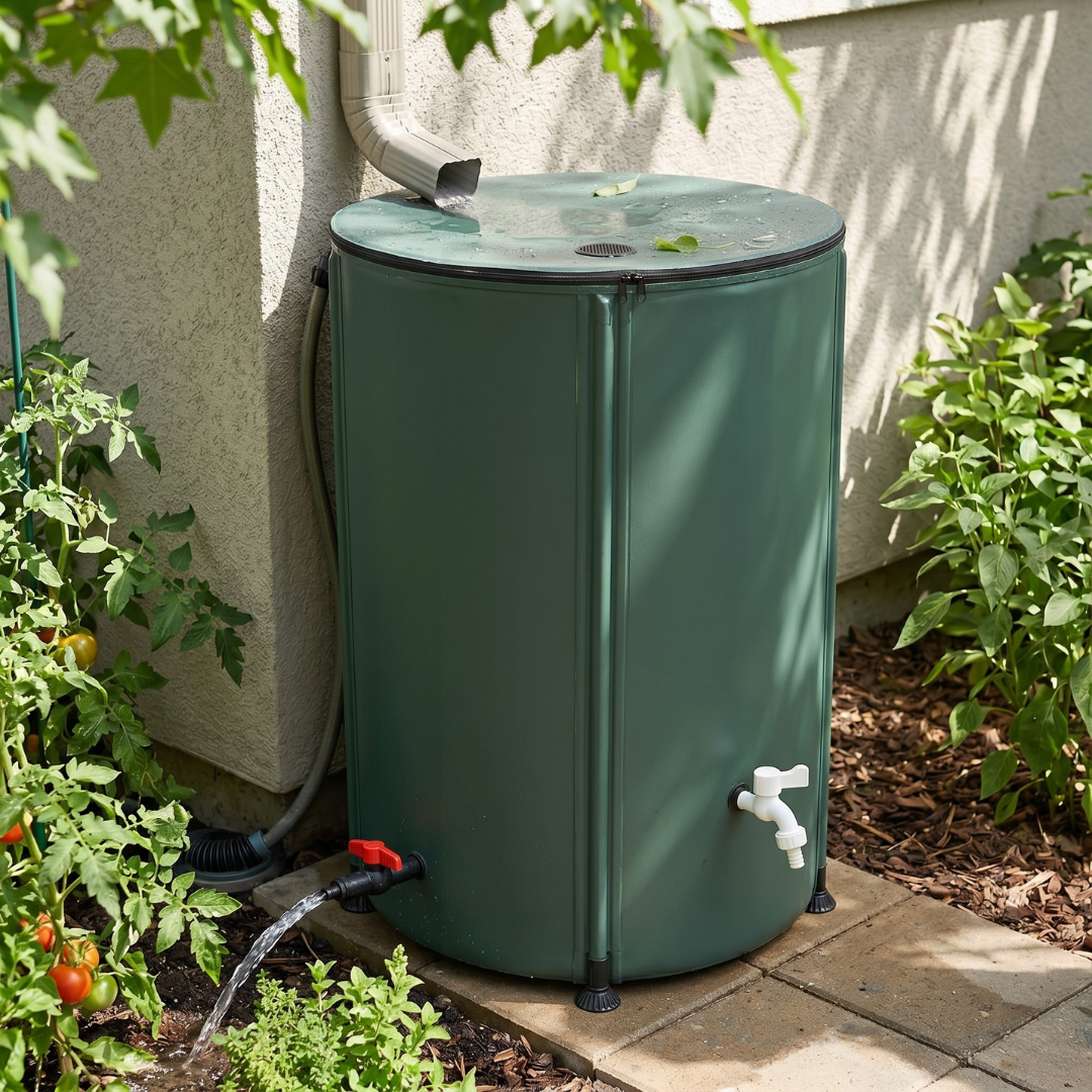 105 Gallon Collapsible Rain Barrel for Garden & Gutter Collection
