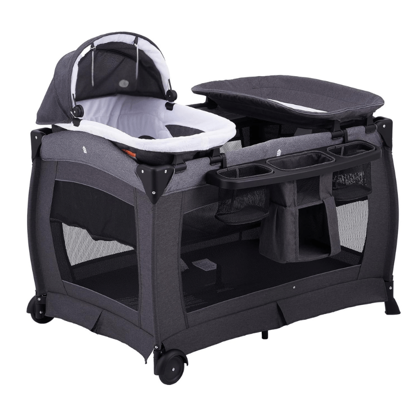 4 in 1 Baby Playard with Mesh Sides and Portable Carrying Bag