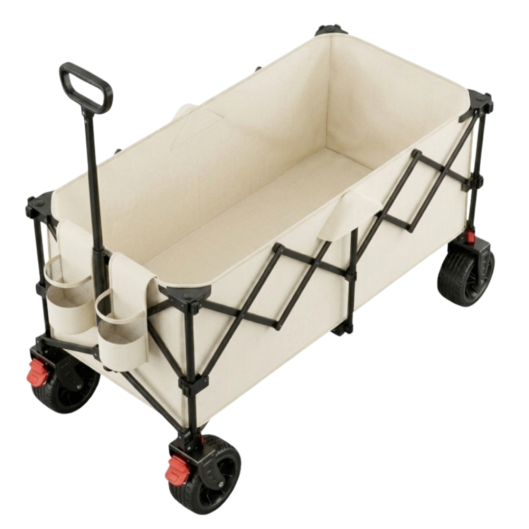 500 lb Folding Wagon Cart Alloy Steel Frame Transport Utility Unit