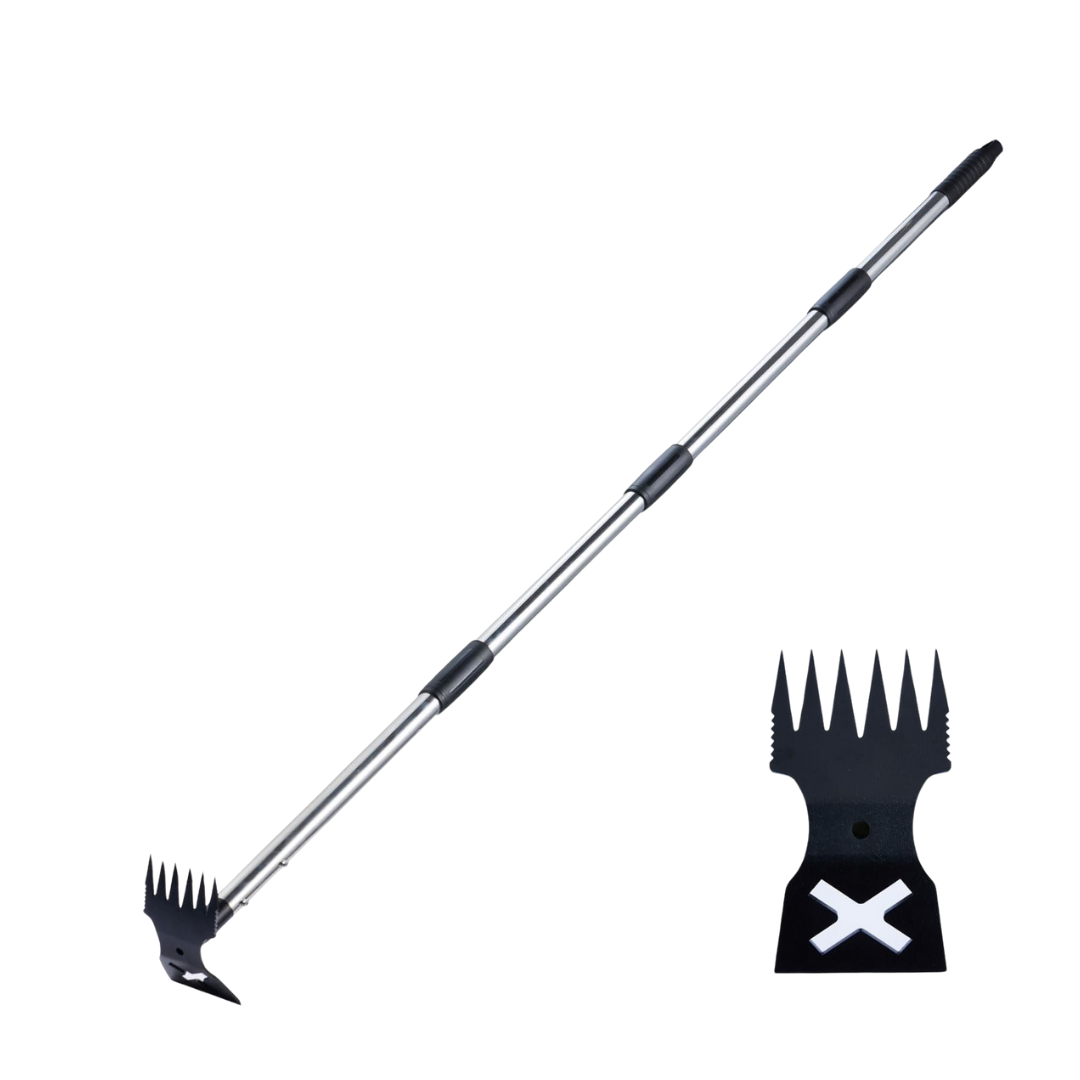 60 Inch Long Handle 2 in 1 Manual Weed Puller and Garden Hoe Tool
