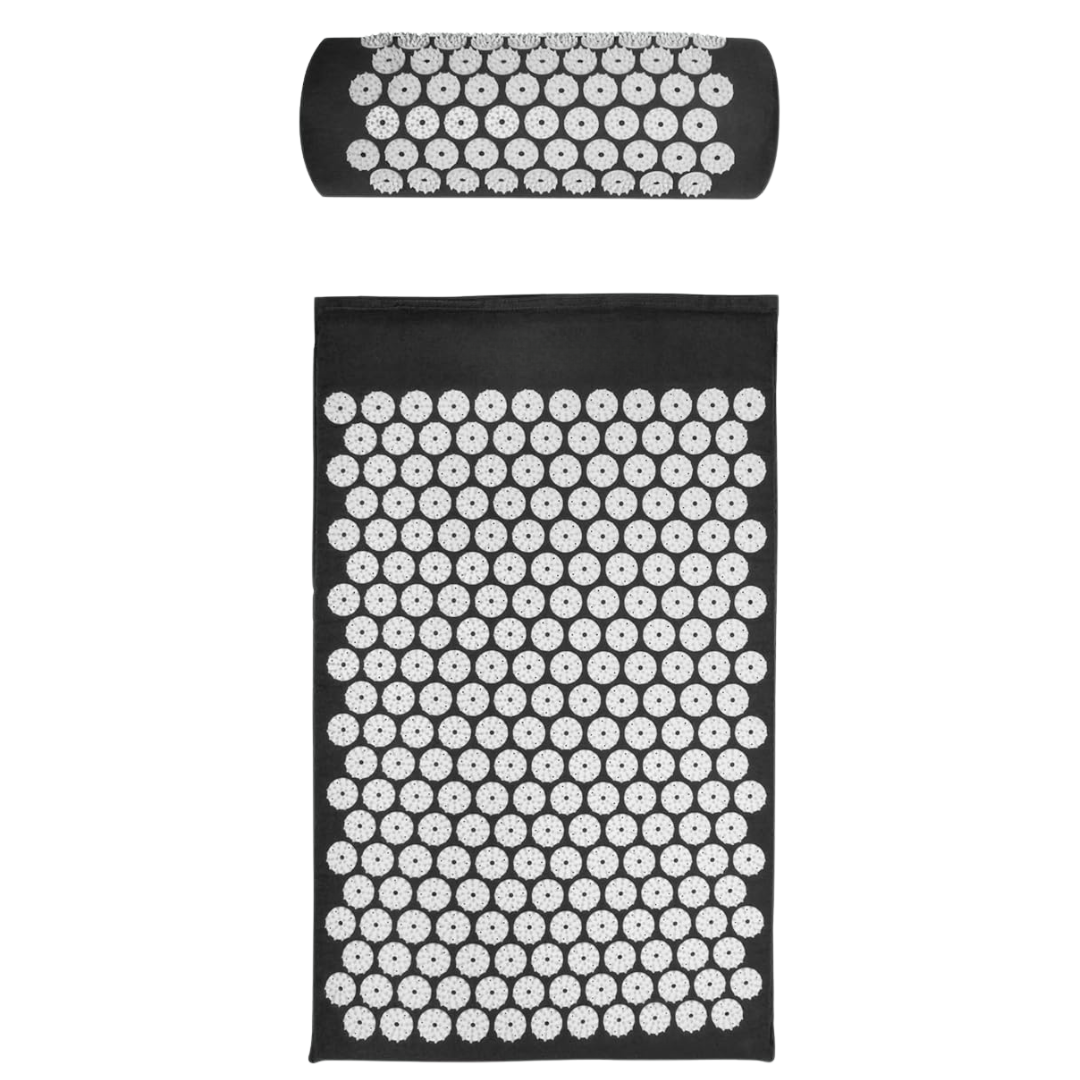 Acupressure Mat and Pillow Set for Back, Neck, and Full-Body Use