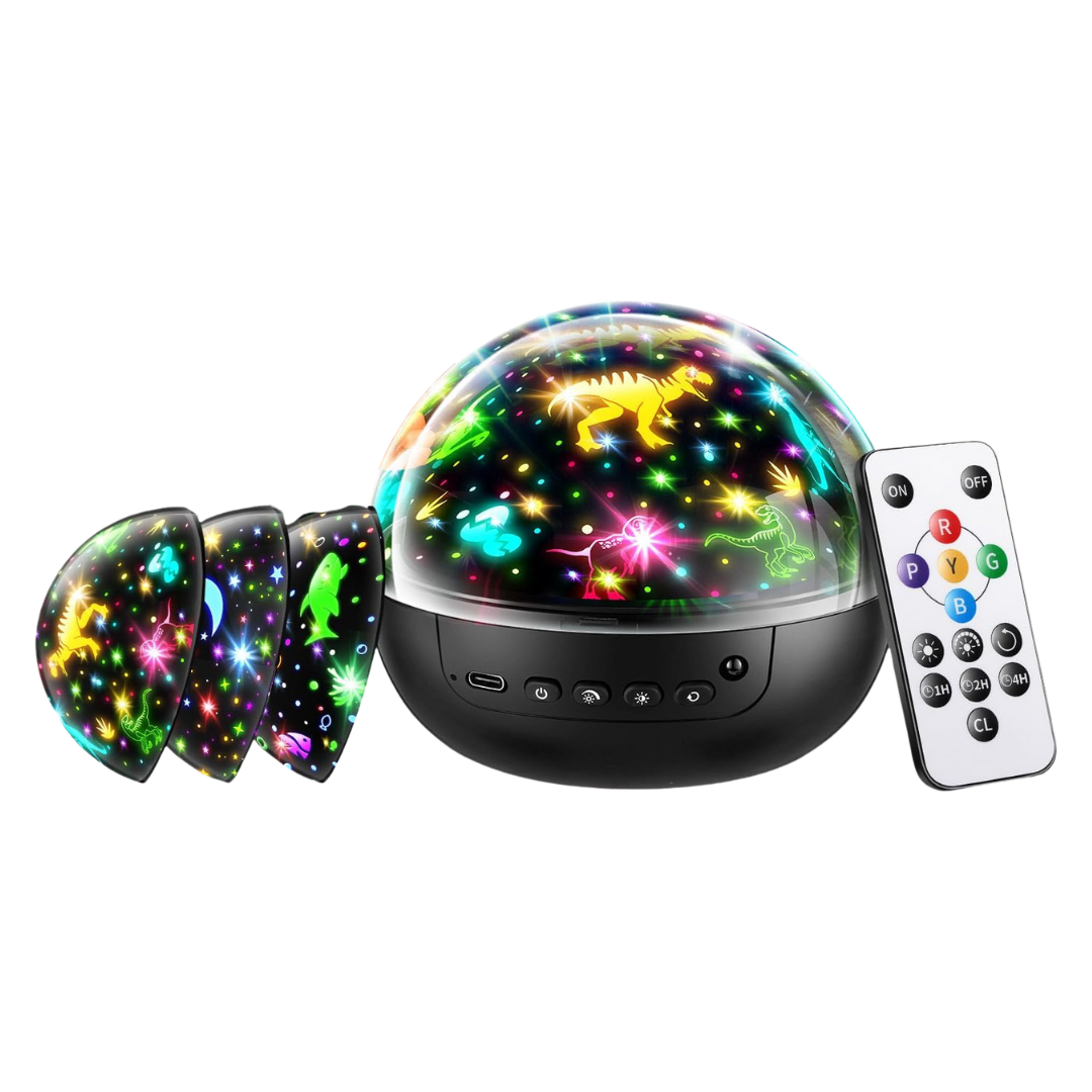 Baby Sensory Light Projector with 3 Films, 31 Colors, and Rotation