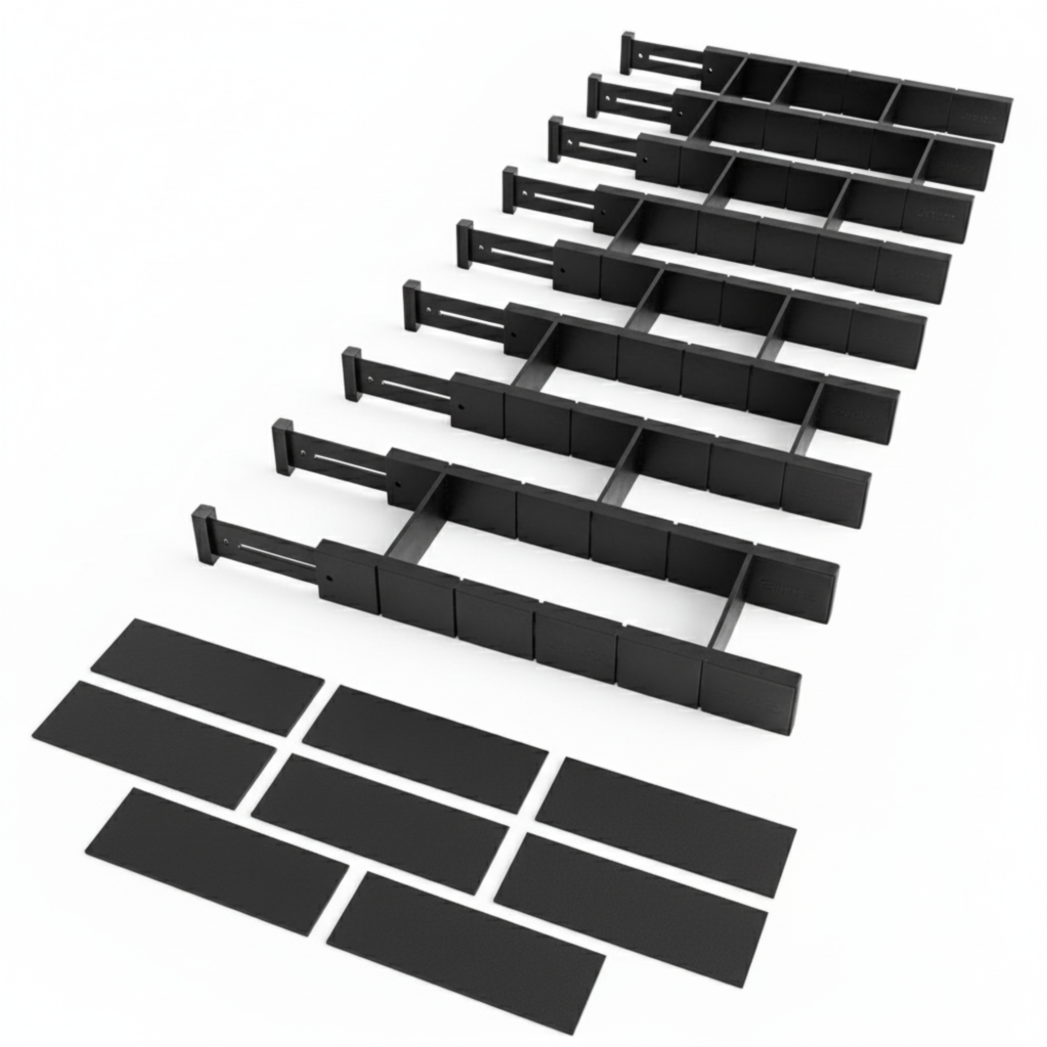 Bamboo Drawer Dividers with Inserts & Labels, Adjustable Organizers
