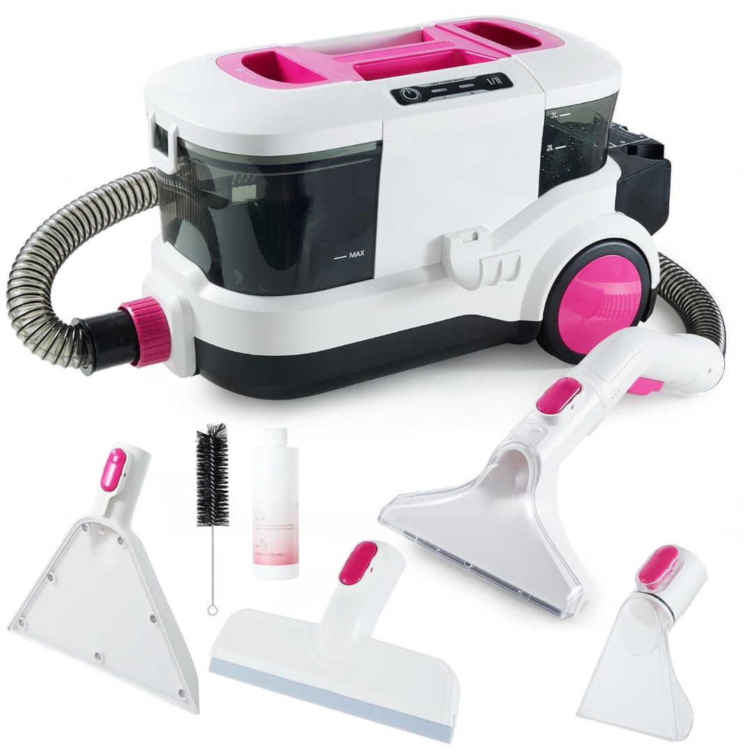 Dual-Tank Portable Carpet & Upholstery Extractor, 800 W Suction