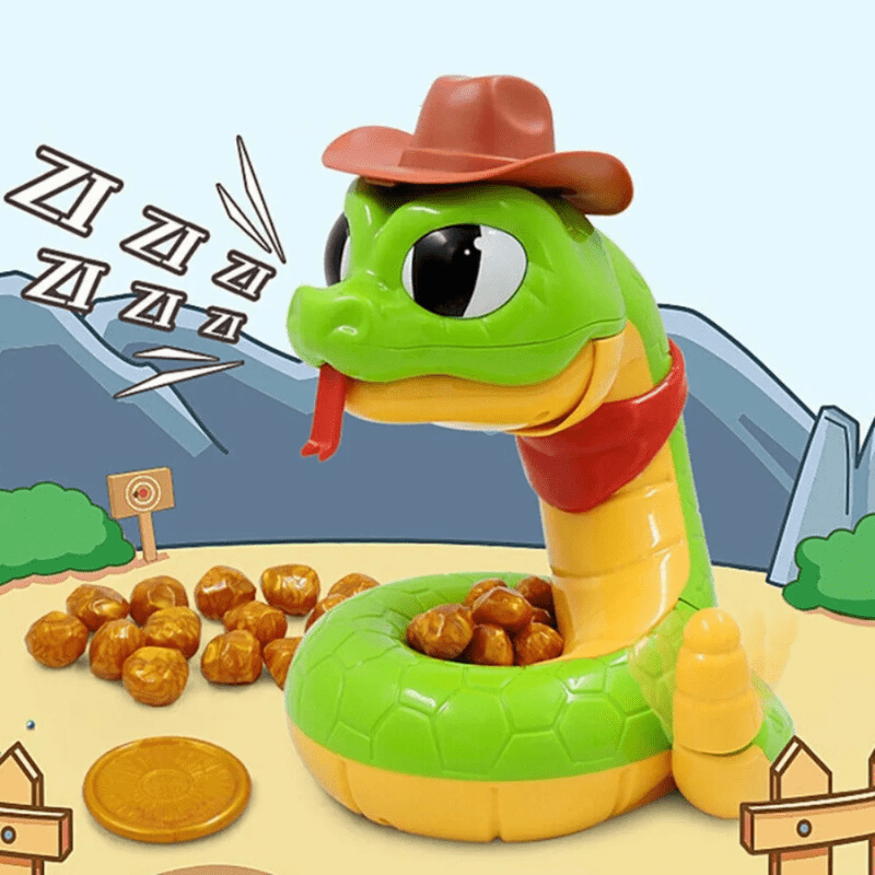 Electric Rattlesnake Treasure Game with Sound, Fast Reflex Toy