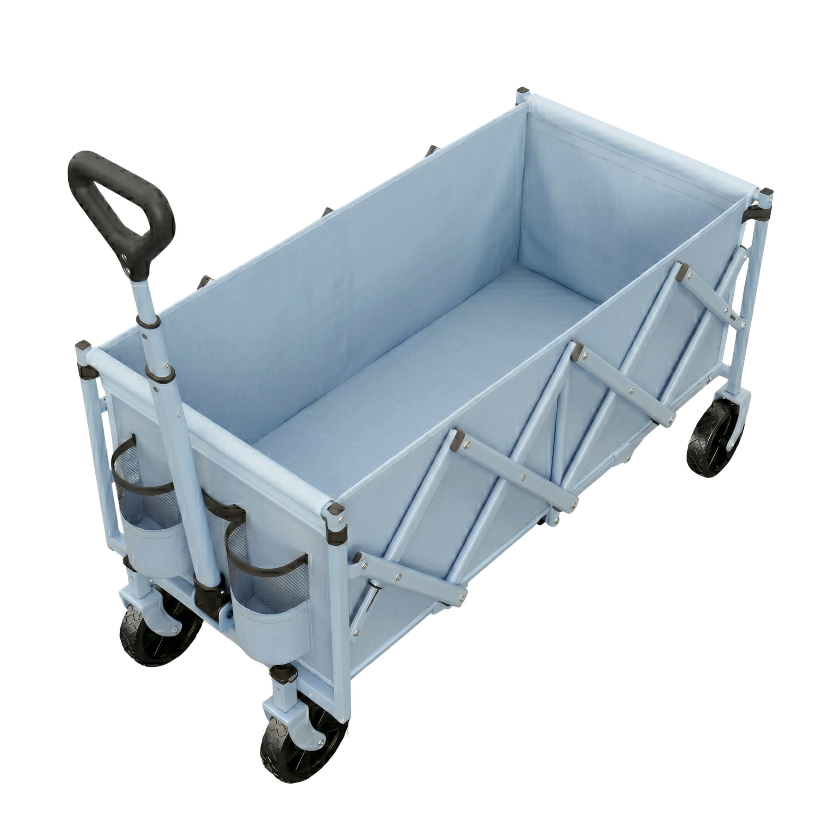 Foldable Utility Wagon Cart with Swivel Wheels and 360 lb Capacity