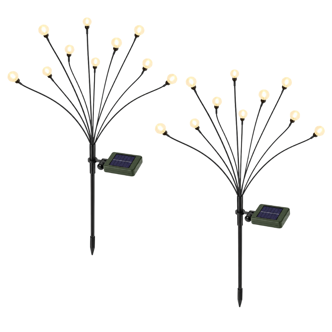 Solar Firefly Garden Lights LED Water-Resistant Landscape Yard Decor