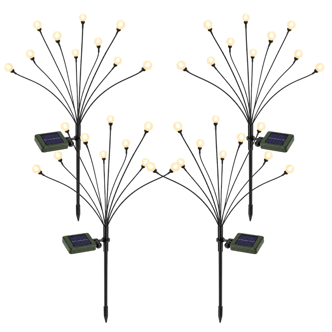 Solar Firefly Garden Lights LED Water-Resistant Landscape Yard Decor
