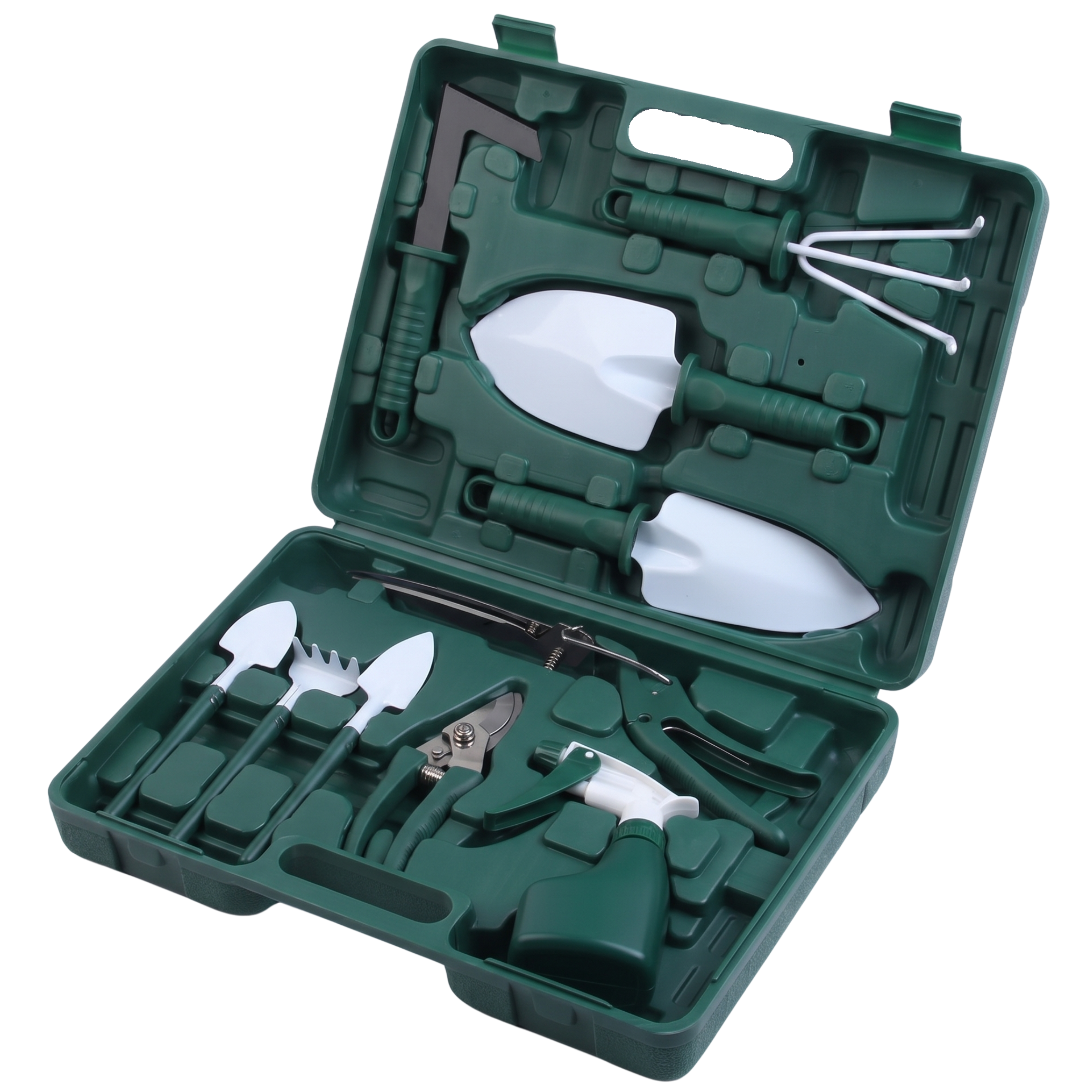 10-Piece Gardening Hand Tool Set with Organizer Case for Yard Tasks
