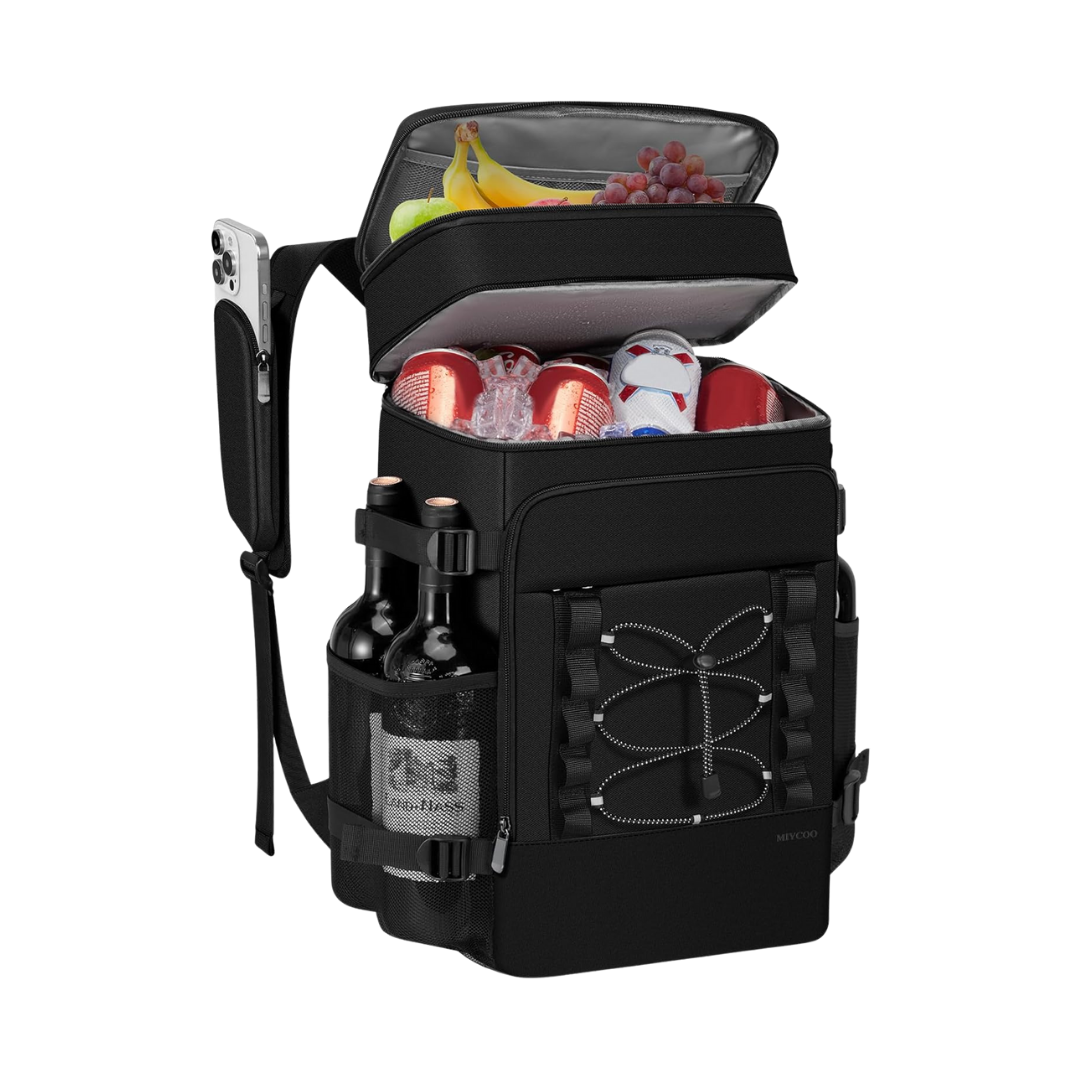 28L Leakproof Insulated Cooler Backpack with Dual Compartments