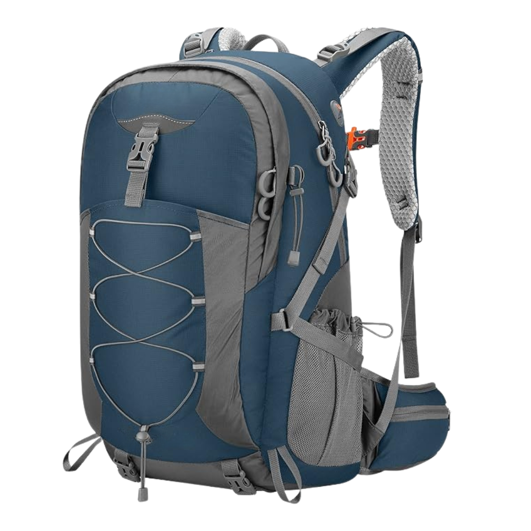 40L Hiking Backpack with Rain Cover and Multi-Pocket Storage