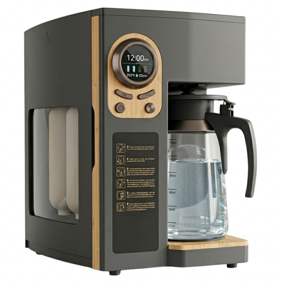 5-Stage Countertop Reverse Osmosis Water Filter with Glass Carafe