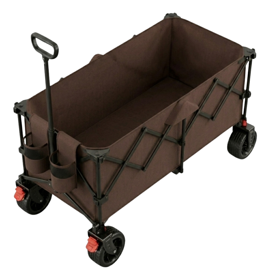 500 lb Folding Wagon Cart Alloy Steel Frame Transport Utility Unit