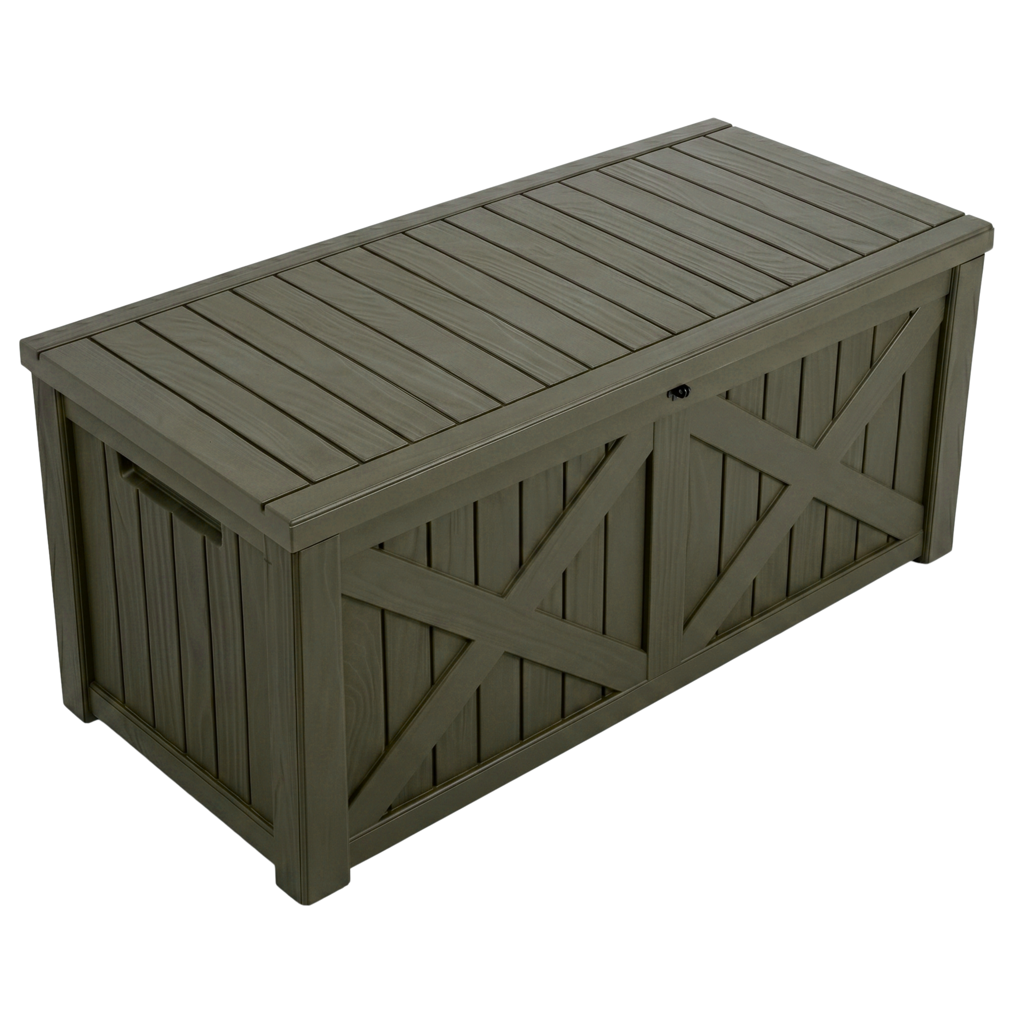 567.8 L Resin Bench Box Storage with Lid Lock and X Front Panel Unit