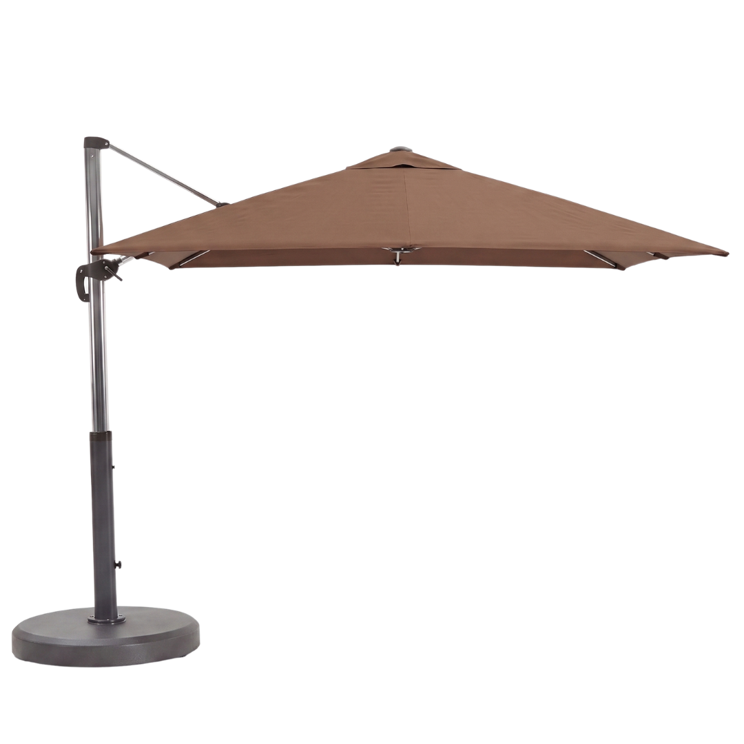 9x12 ft Rectangular Cantilever Patio Umbrella with 360° Rotation