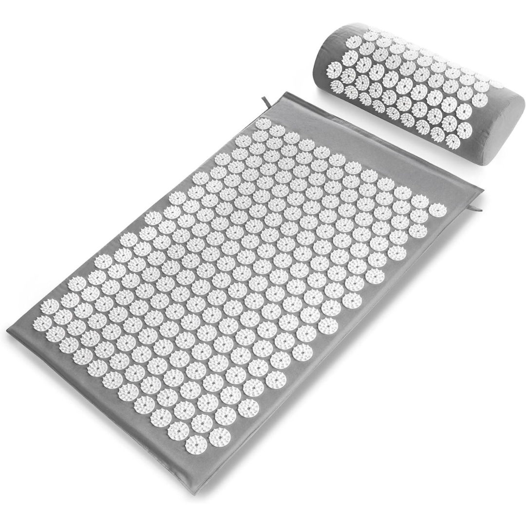 Acupressure Mat and Pillow Set for Back, Neck, and Full-Body Use