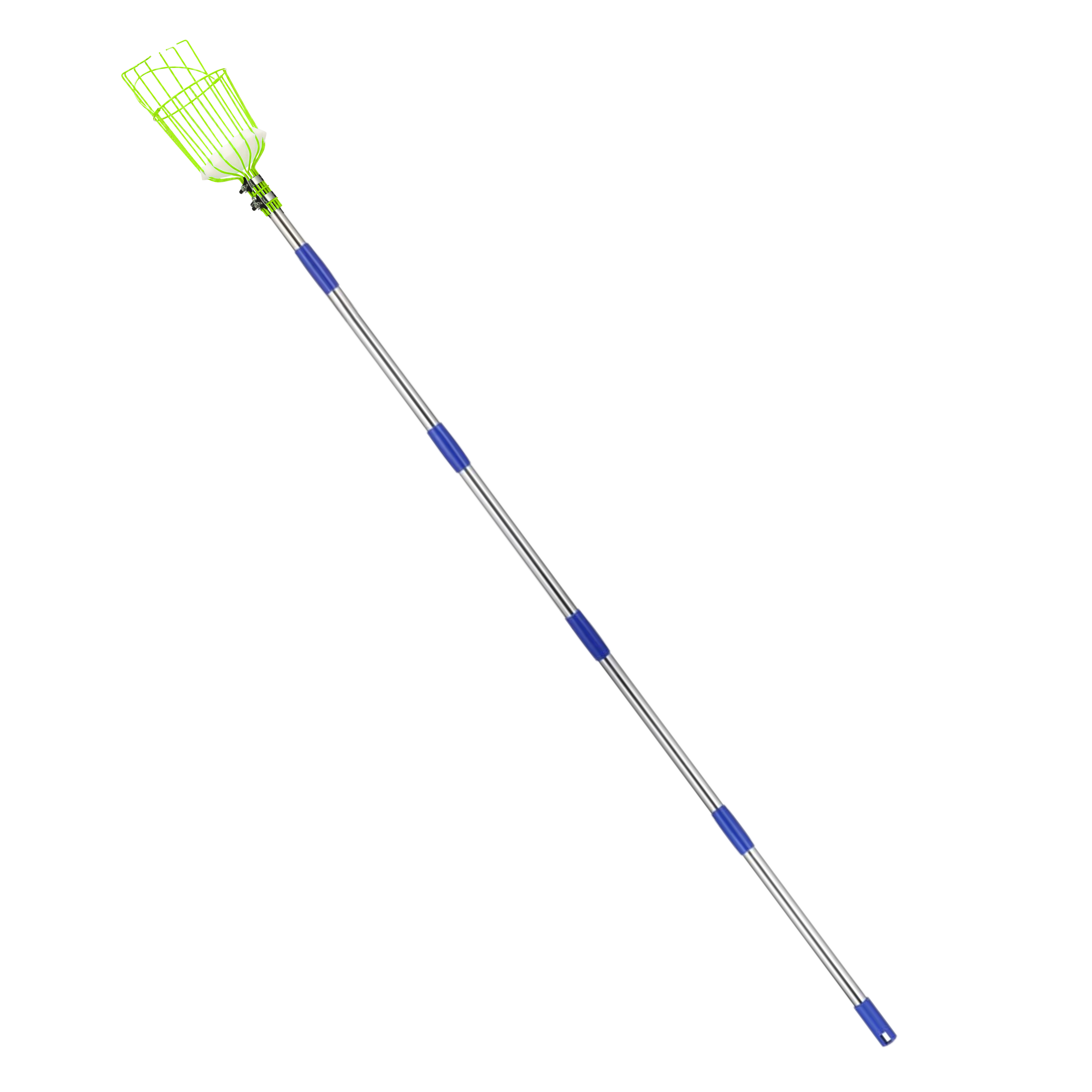 Adjustable Stainless Steel Fruit Picker Pole with Basket Claw
