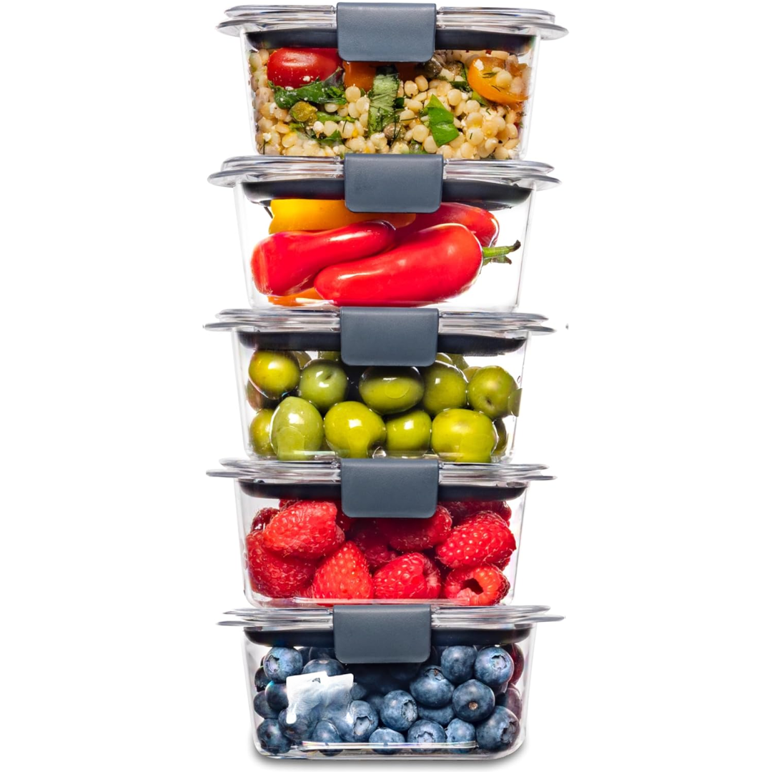 Airtight Food Containers with Lids for Meal Prep and Storage