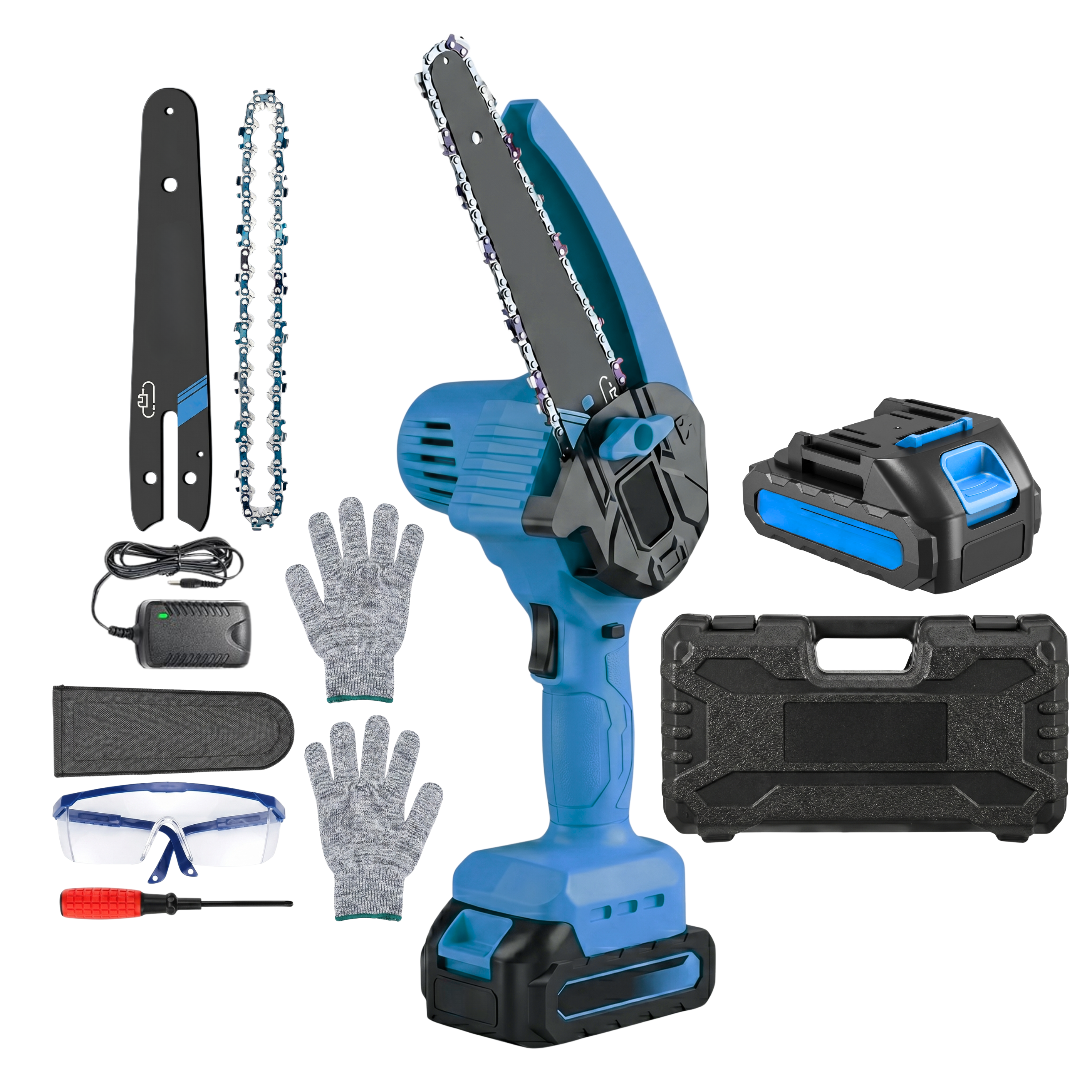 Battery Powered Mini Chainsaw for Tree Branch Cutting Tool Set