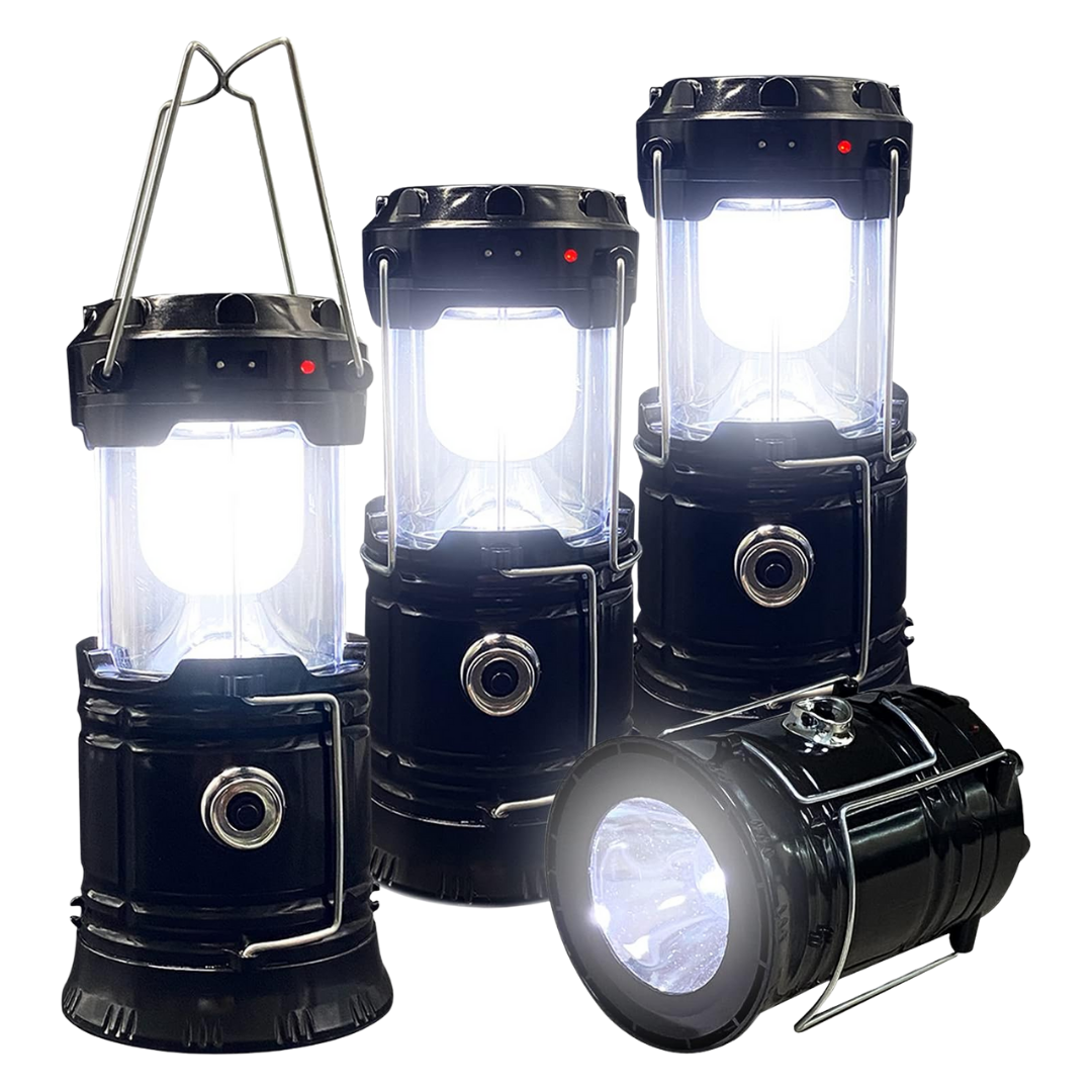 Collapsible Portable LED Camping Lantern Solar and USB Rechargeable Light