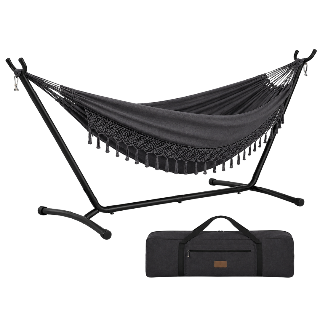 Double Hammock with Steel Stand 450 lb Capacity Carrying Bag