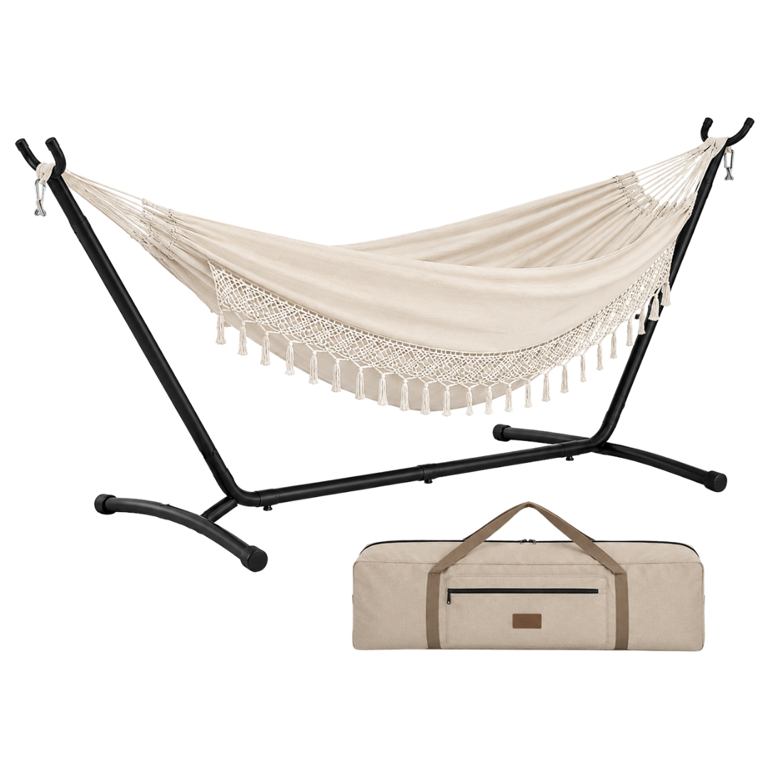 Double Hammock with Steel Stand 450 lb Capacity Carrying Bag