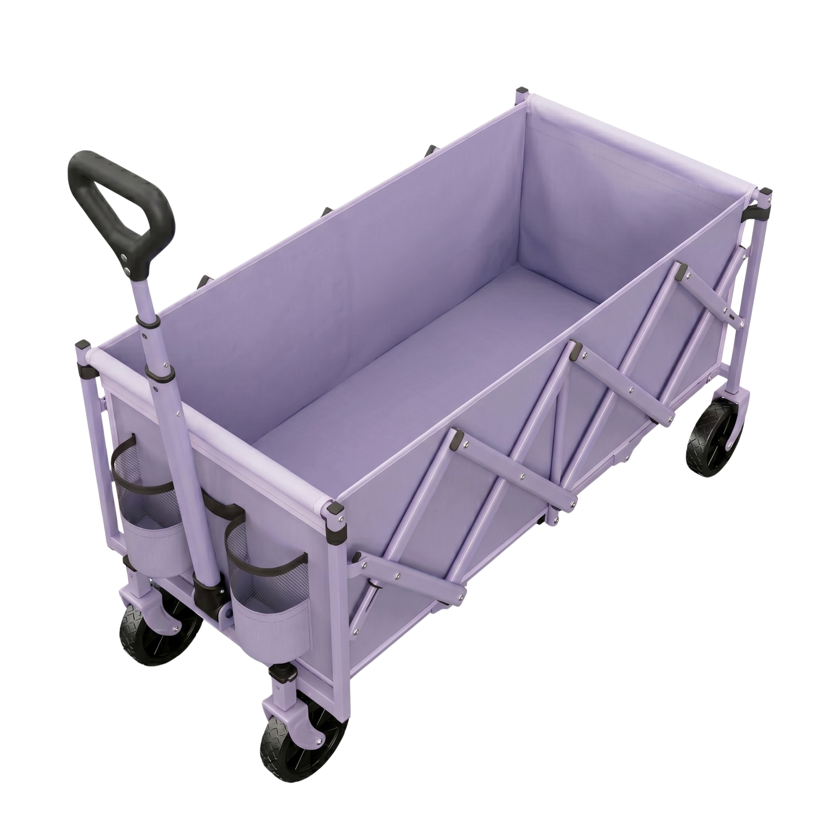 Foldable Utility Wagon Cart with Swivel Wheels and 360 lb Capacity