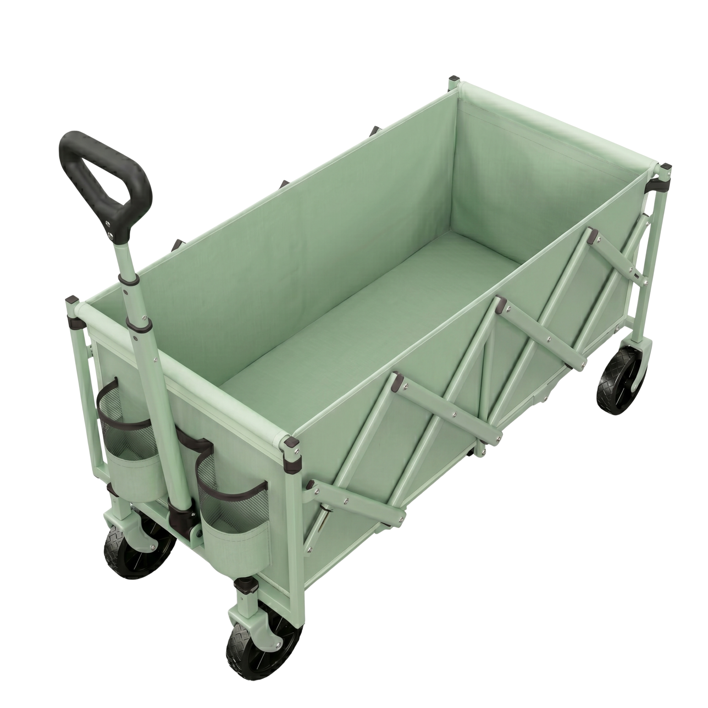 Foldable Utility Wagon Cart with Swivel Wheels and 360 lb Capacity