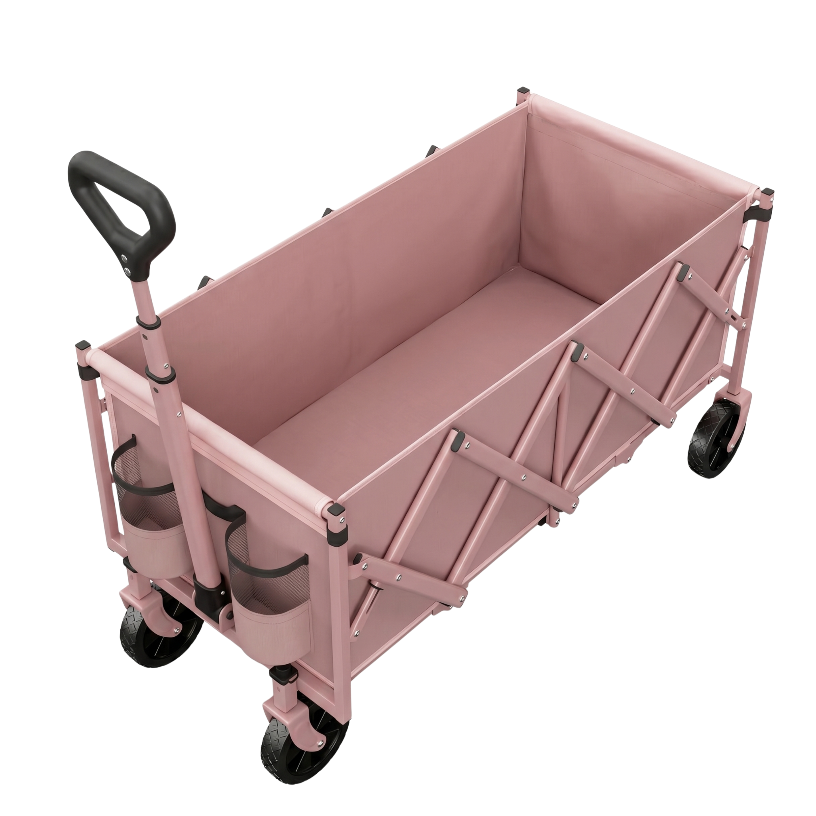 Foldable Utility Wagon Cart with Swivel Wheels and 360 lb Capacity