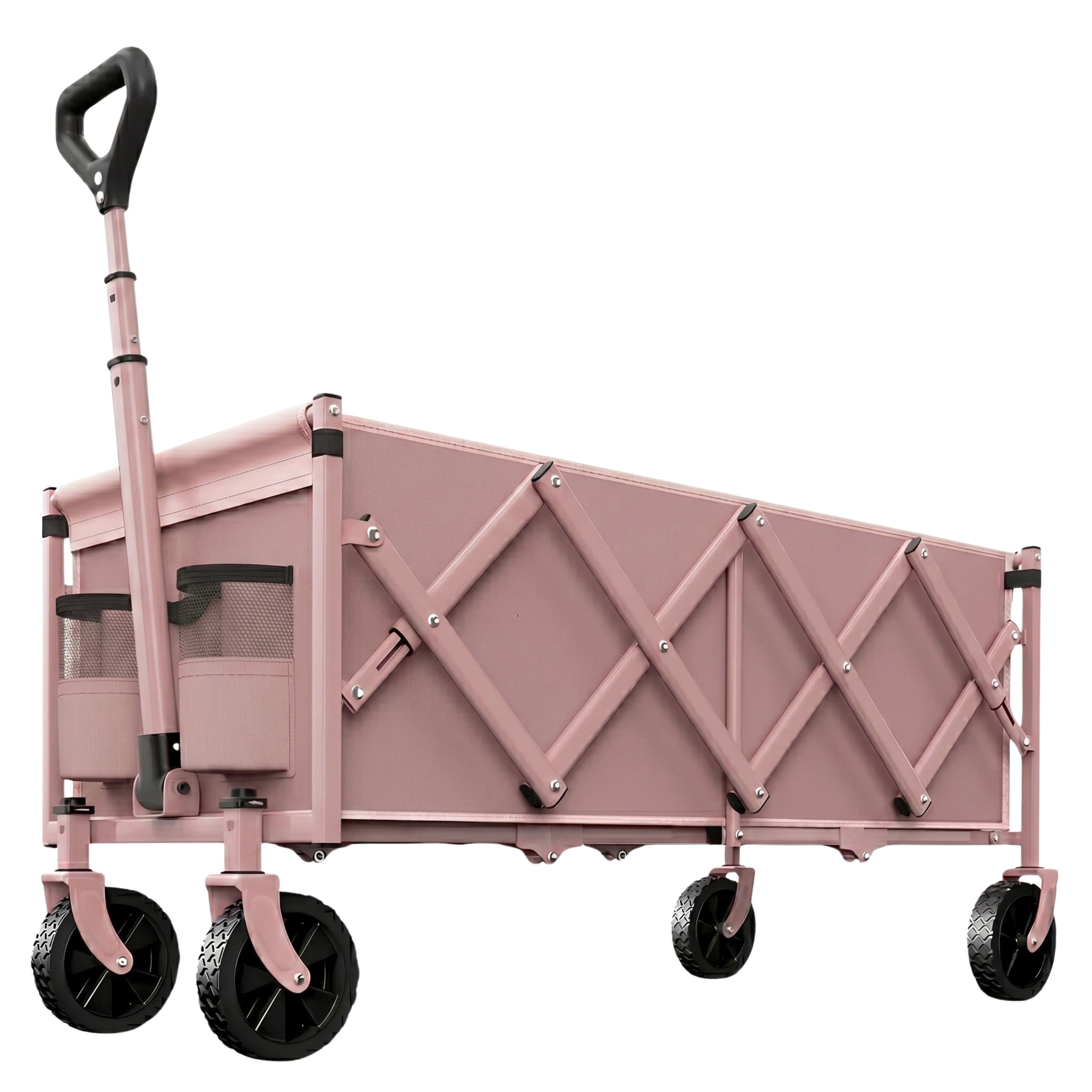 Foldable Utility Wagon Cart with Swivel Wheels and 360 lb Capacity