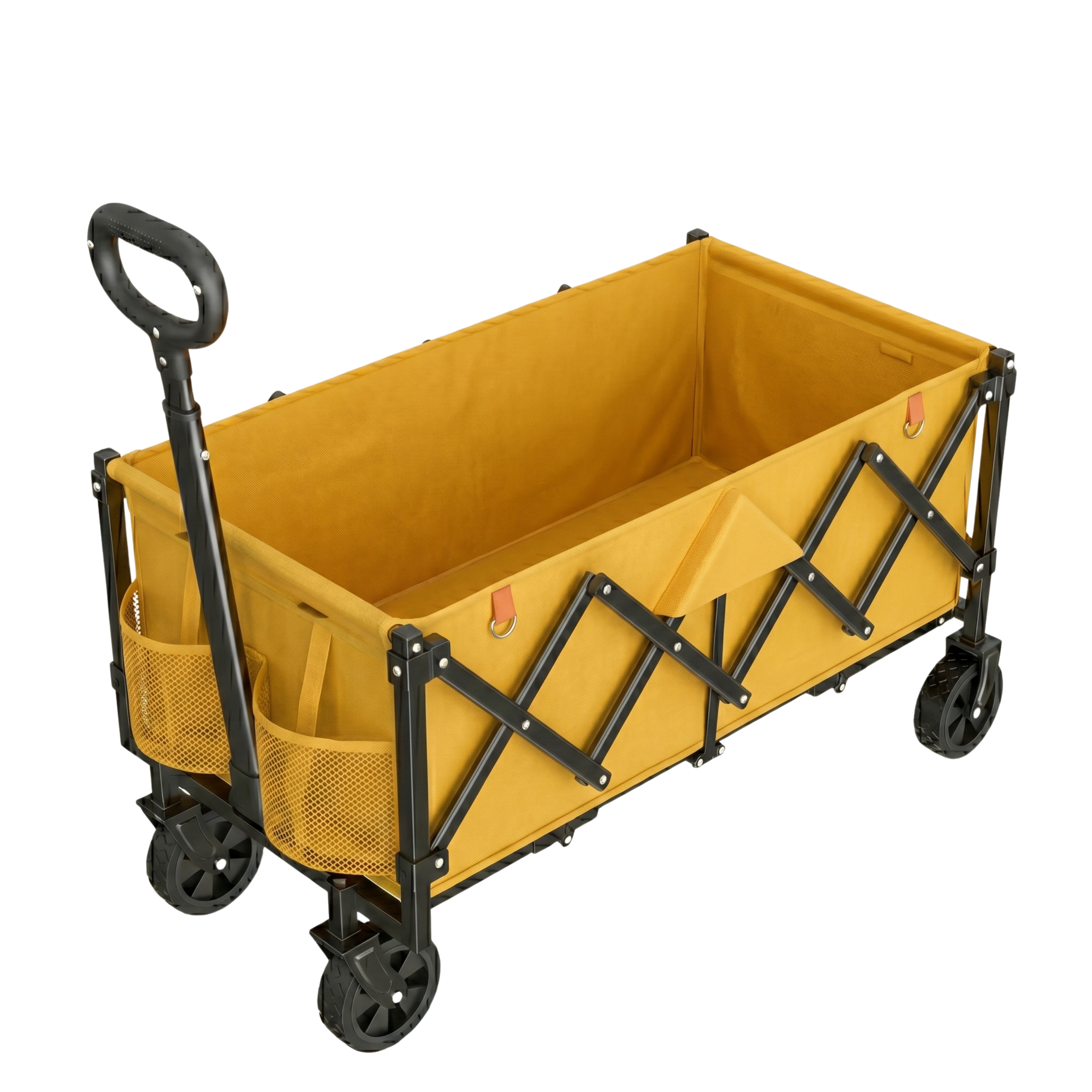 Folding Wagon Cart with Alloy Steel Frame and 360 lb Capacity