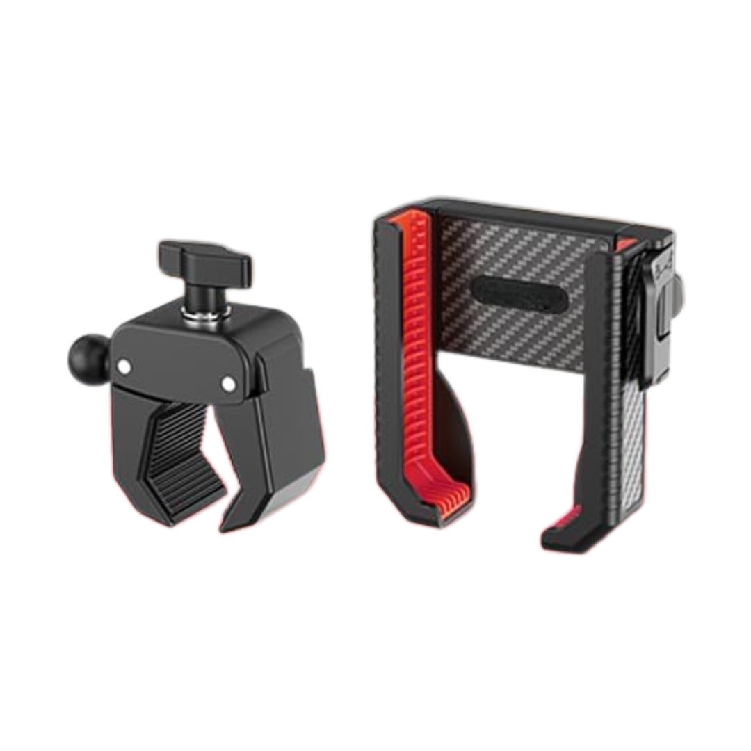 Golf Cart Phone Mount with Adjustable Clamp and 360° Rotation