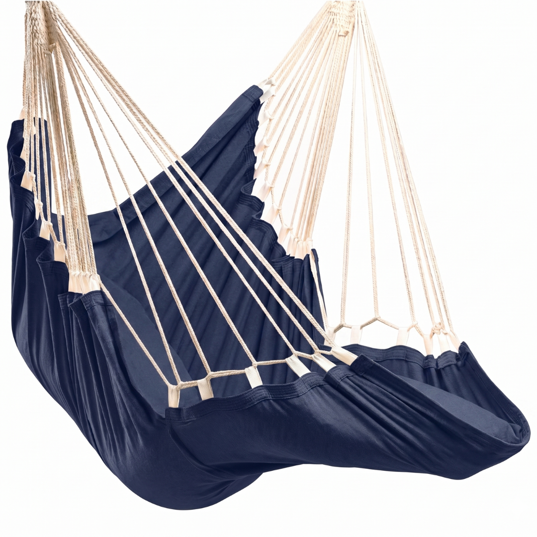 Hammock Swing Chair with Extended Leg Section, 440 lb Load Capacity
