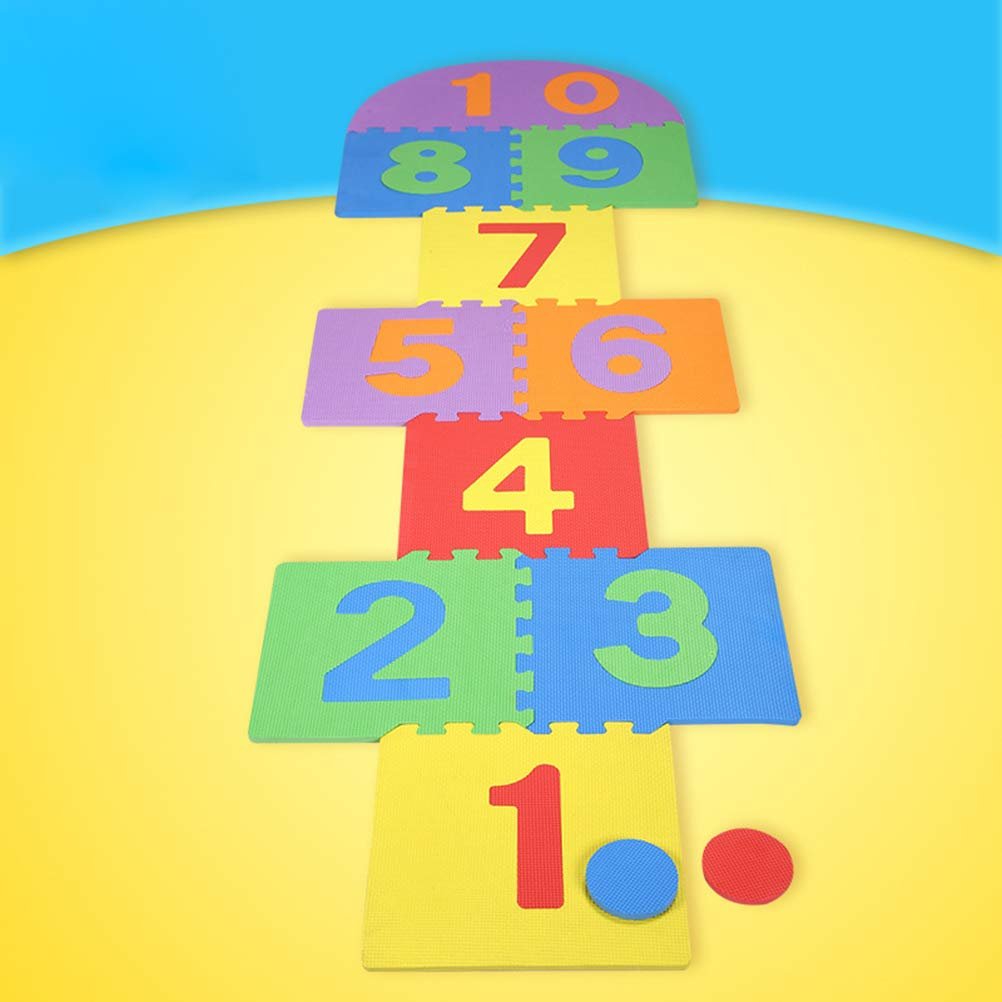Hopscotch Play Mat with Interlocking EVA Foam Tiles