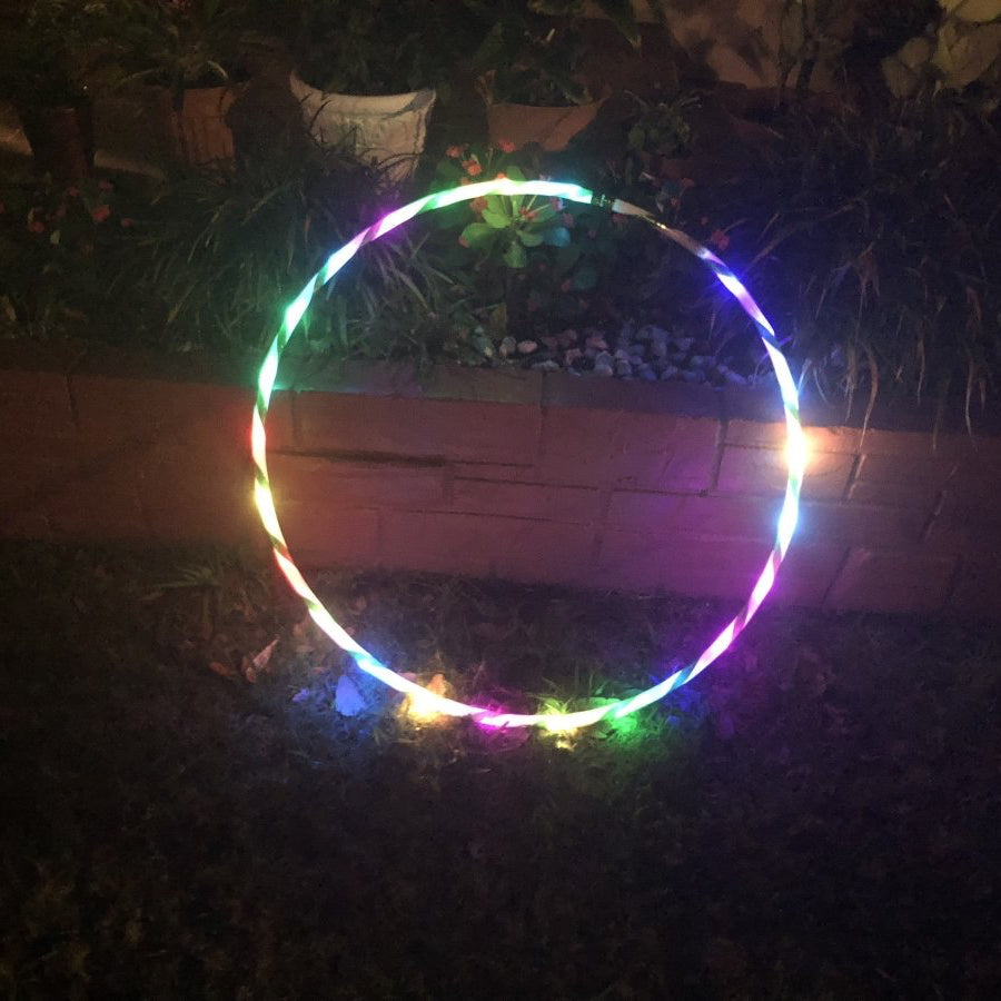 LED Hula Hoop with Adjustable Size and Multicolor Glow from 23" to 35"