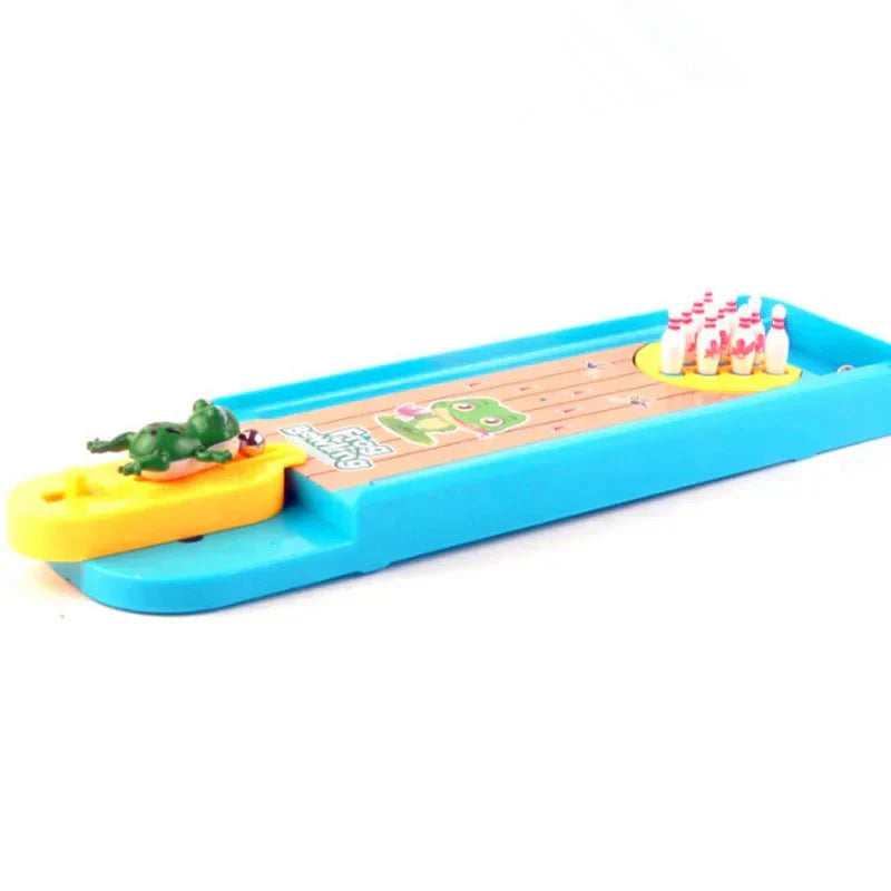 Mini Bowling Set with Frog Launcher for Kids 6+