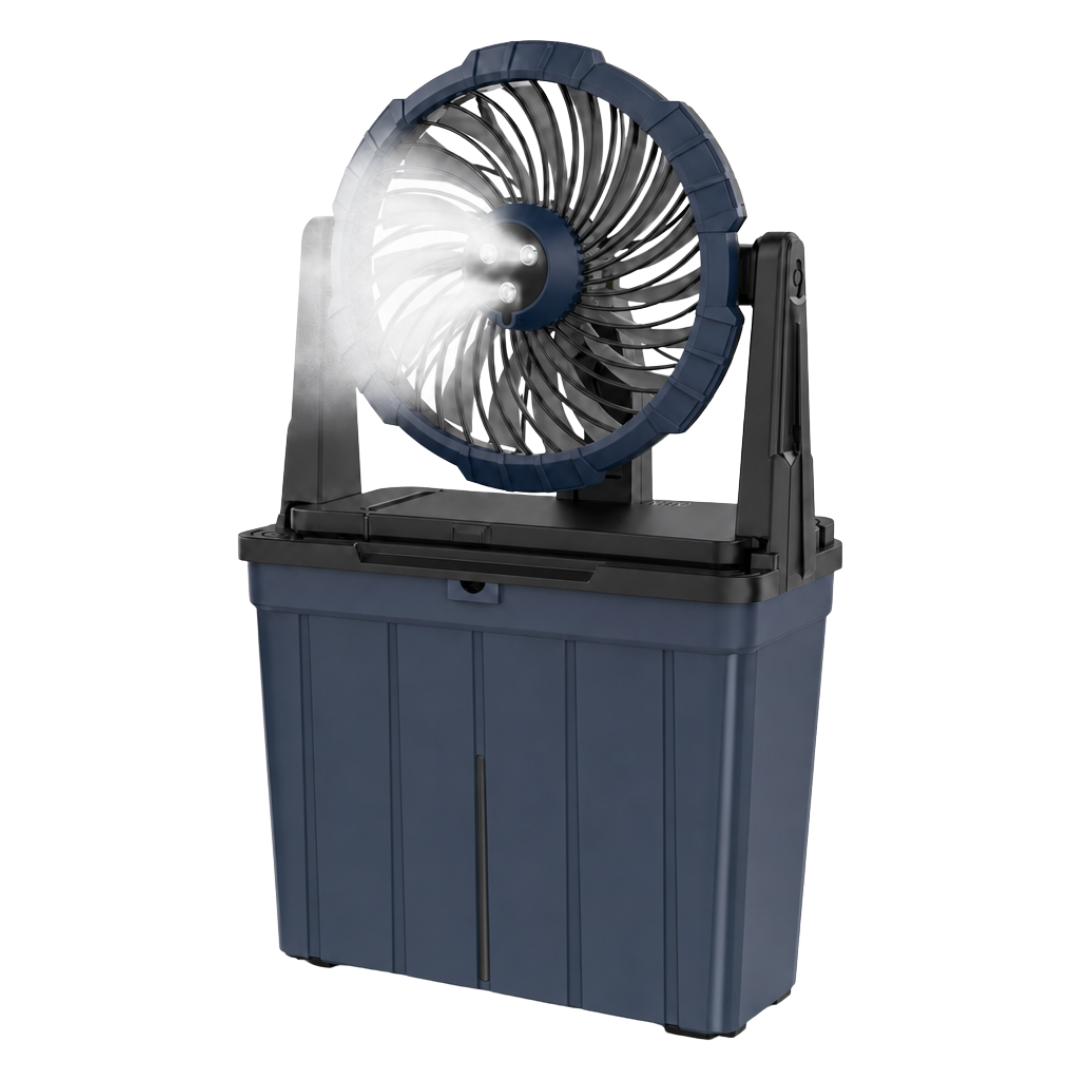 Portable Rechargeable Misting Fan with 9L Water Tank and 3 Speeds