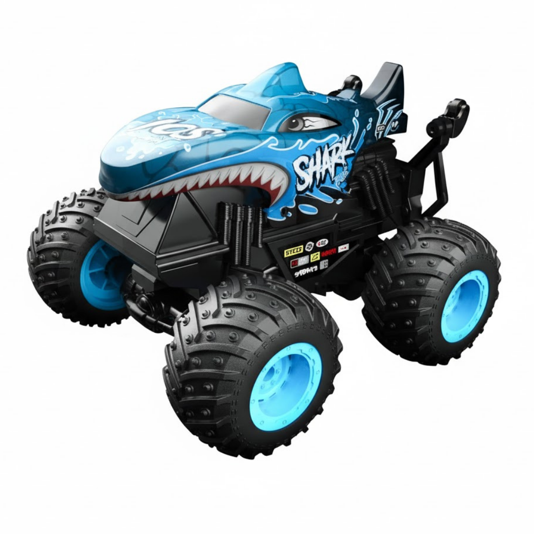 Rechargeable Remote Control Stunt Truck with Bright Lights and Tunes