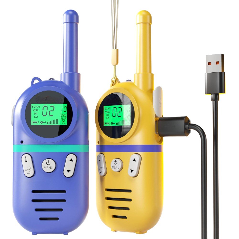 Rechargeable Walkie Talkies for Kids 48H Battery, 8 Channels, 3-Mile Range
