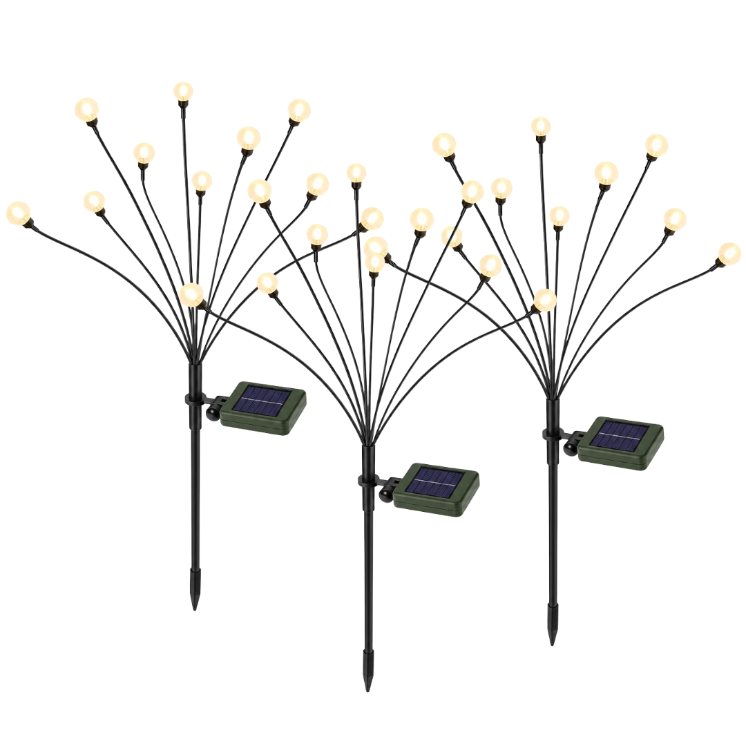 Solar Firefly Garden Lights LED Water-Resistant Landscape Yard Decor