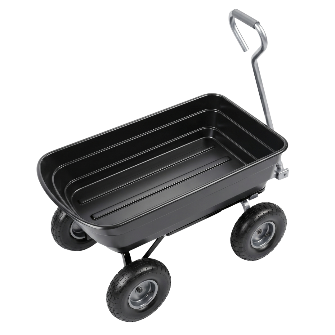 Steel Frame Utility Wagon Cart 600 lb Capacity Garden and Yard Use