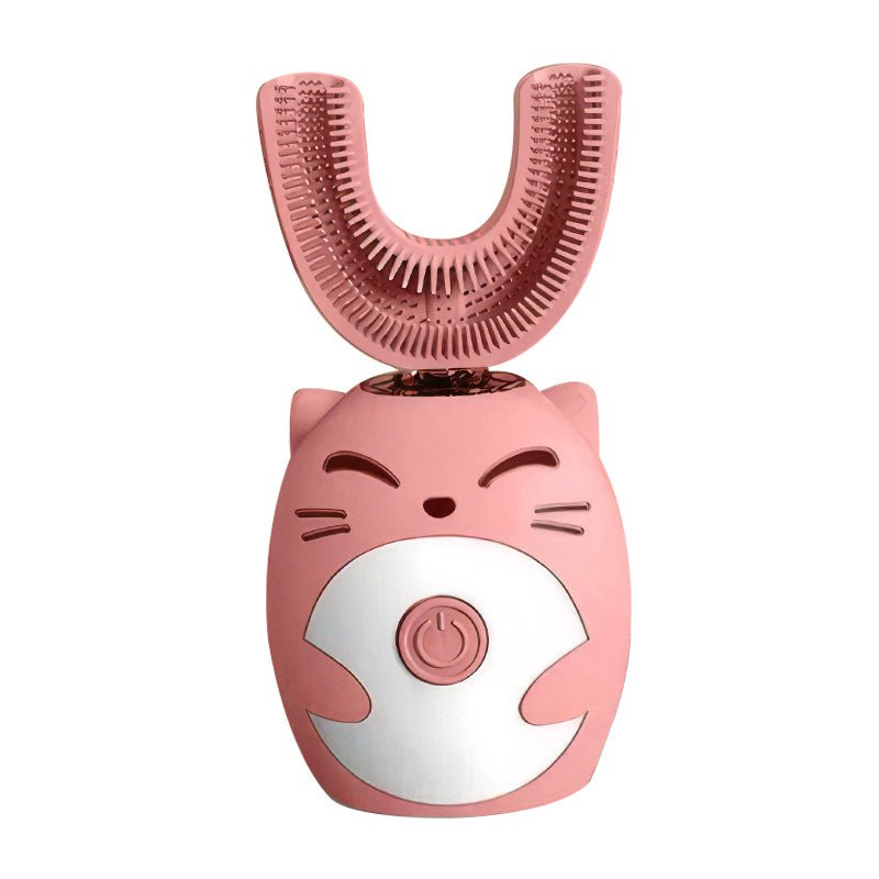 USB Rechargeable U-Shaped Kids Electric Toothbrush, Silicone Head